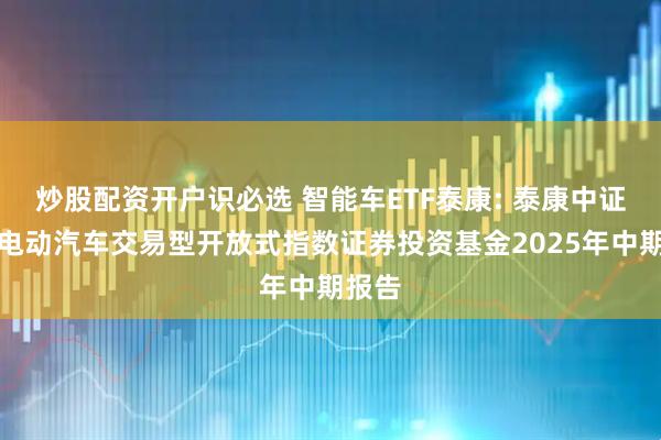 炒股配资开户识必选 智能车ETF泰康: 泰康中证智能电动汽车交易型开放式指数证券投资基金2025年中期报告